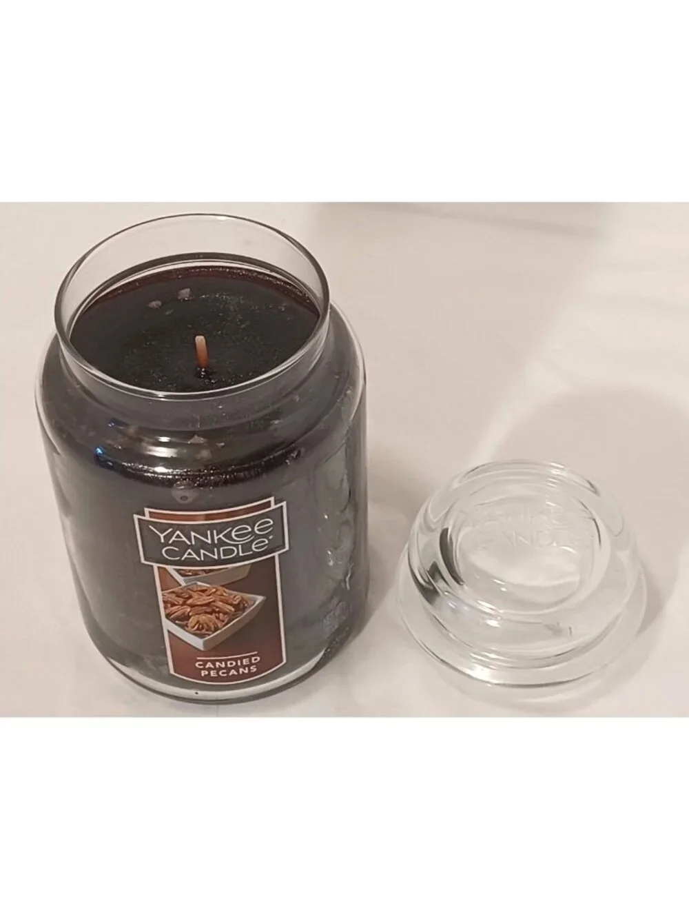 New Yankee Candle Candied Pecans 22oz Large Glass Jar Retired Scented Candle NOS - Picture 8 of 10